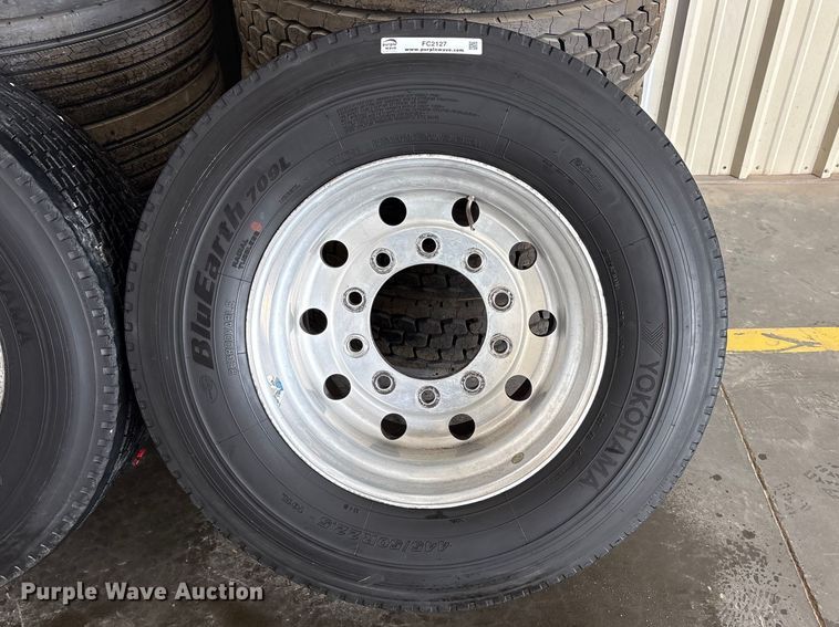 image for item FC2127 (4) 445/50R22.5 tires and wheels