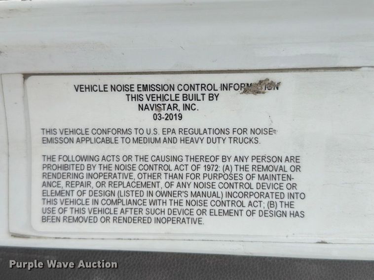 image for item FC3046 2020 International LT625 semi truck