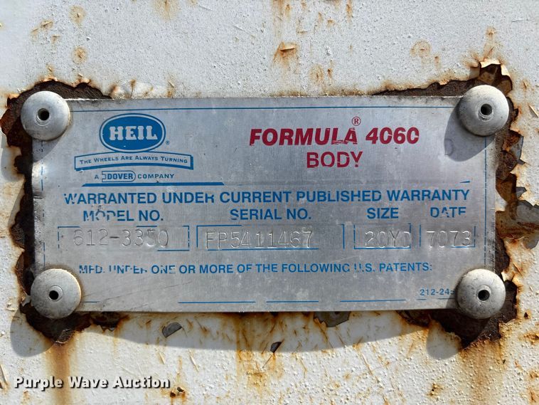 image for item FC4546 2007 International SF625 refuse truck
