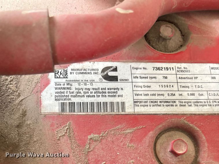 image for item FG0219 2013 Ford F750 Super Duty truck cab and chassis