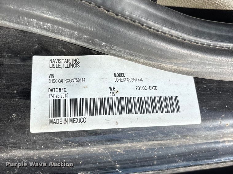 image for item FG0241 2016 International Lonestar SFA semi truck