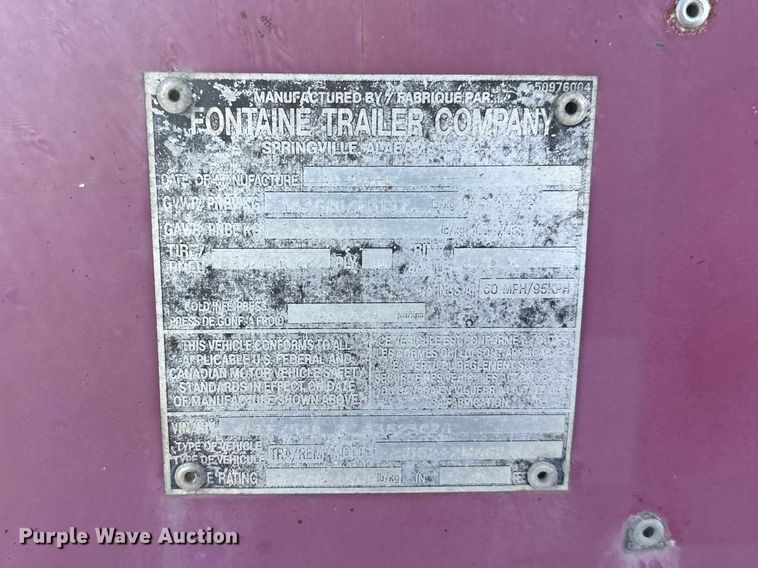 image for item FK0051 2004 Fontaine lowboy equipment trailer