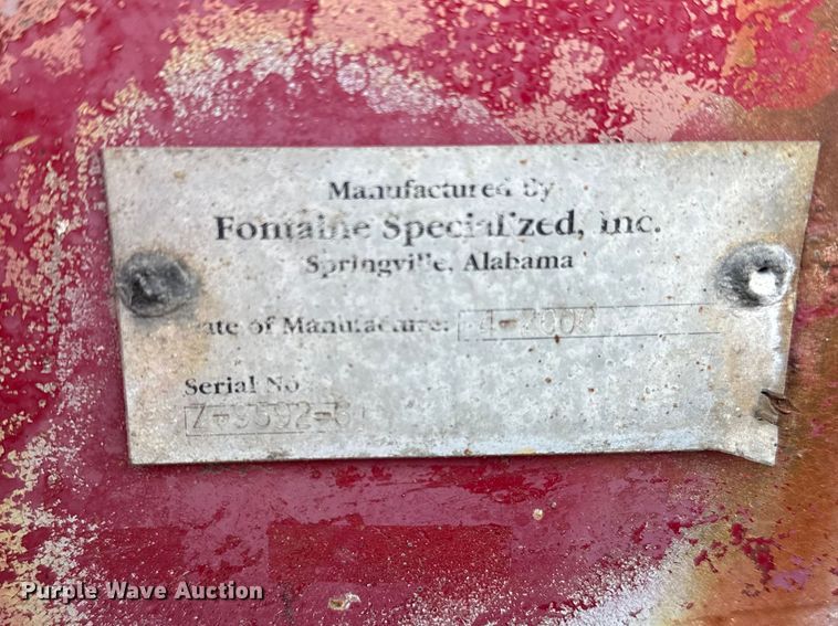 image for item FK0051 2004 Fontaine lowboy equipment trailer