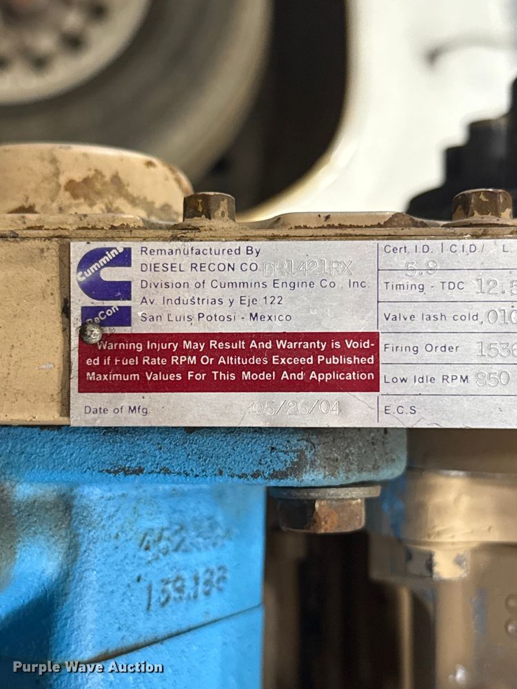 image for item NK9219 2004 Cummins engine