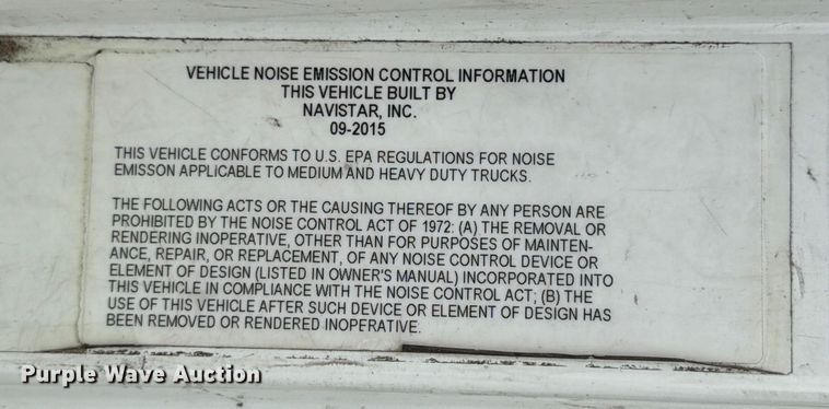 image for item YA1396 2016 International Prostar semi truck