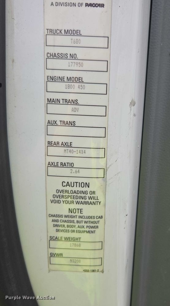 image for item YA1456 2018 Kenworth T680 semi truck