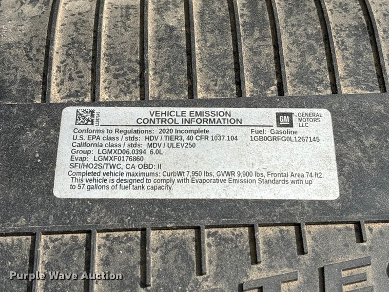 image for item YA1528 2020 Chevrolet Express 3500 delivery van