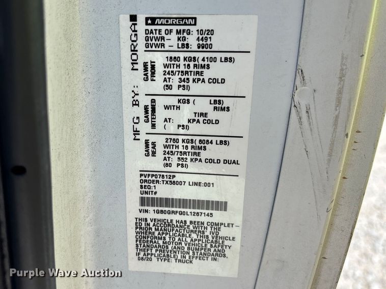 image for item YA1528 2020 Chevrolet Express 3500 delivery van