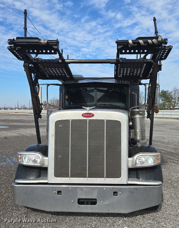 image for item YA1913 2023 Peterbilt 389 car carrier truck with car carrier trailer