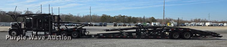 image for item YA1913 2023 Peterbilt 389 car carrier truck with car carrier trailer