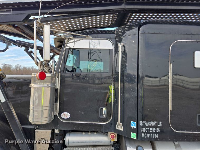 image for item YA1913 2023 Peterbilt 389 car carrier truck with car carrier trailer