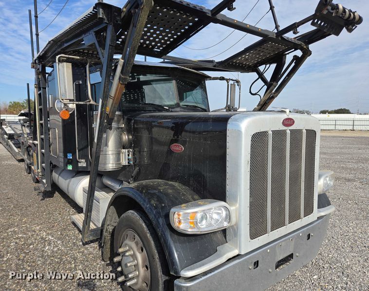 image for item YA1913 2023 Peterbilt 389 car carrier truck with car carrier trailer