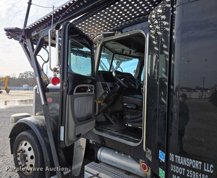 image for item YA1913 2023 Peterbilt 389 car carrier truck with car carrier trailer