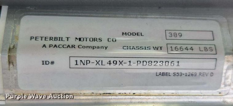 image for item YA1913 2023 Peterbilt 389 car carrier truck with car carrier trailer