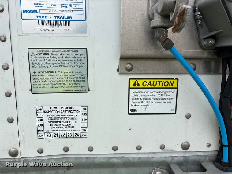 image for item YA2248 2023 Stoughton ZGPVW-535T-S-C-AR dry van trailer