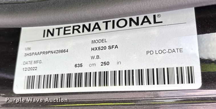 image for item YA2263 2023 International HX520 semi truck