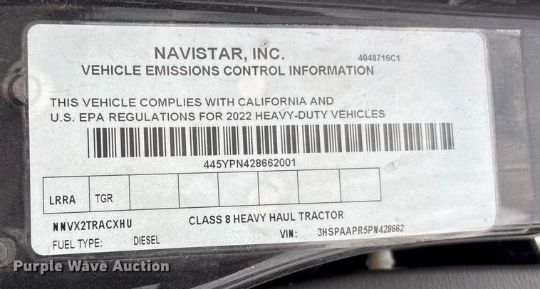 image for item YA2264 2023 International HX520 semi truck