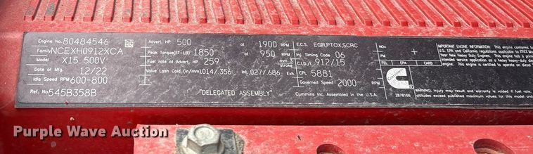 image for item YA2266 2023 International HX520 semi truck