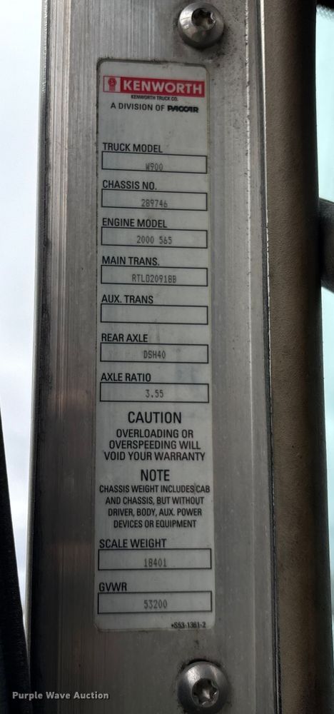 image for item YA2401 2019 Kenworth W900 semi truck