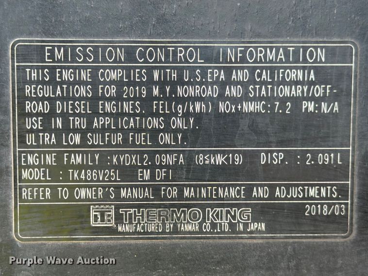 image for item YA2477 2014 Utility VS2RAP refrigerated van trailer