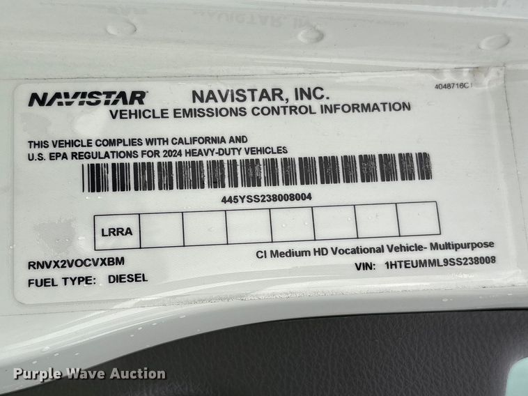 image for item YA2493 2025 International MV607 rollback truck