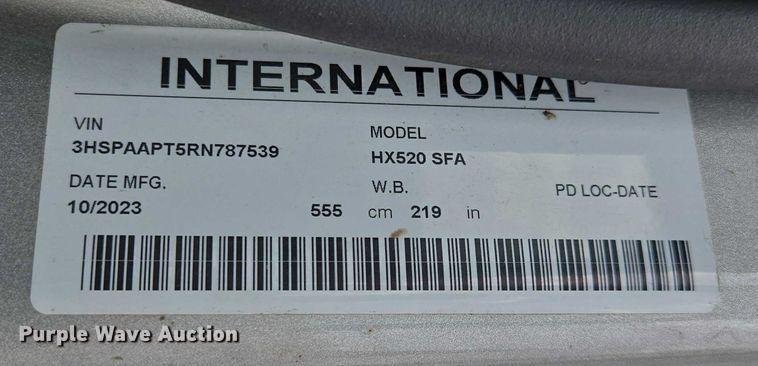 image for item YA2583 2024 International HX520 semi truck