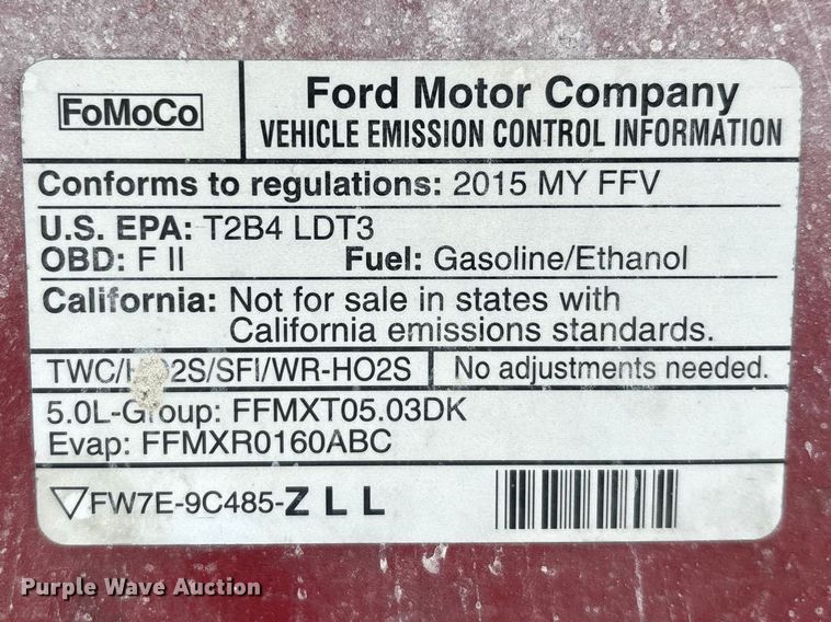 image for item DT0221 2015 Ford F150 Crew Cab pickup truck