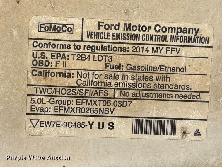 image for item DT0232 2014 Ford F150 Ext. Cab pickup truck