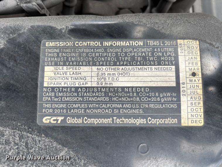 image for item DU0479 2016 UniCarriers PF80YLP forklift