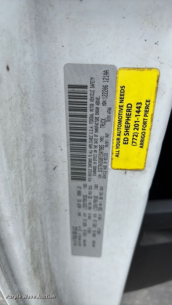 image for item DU0480 2015 RAM Promaster 2500 van