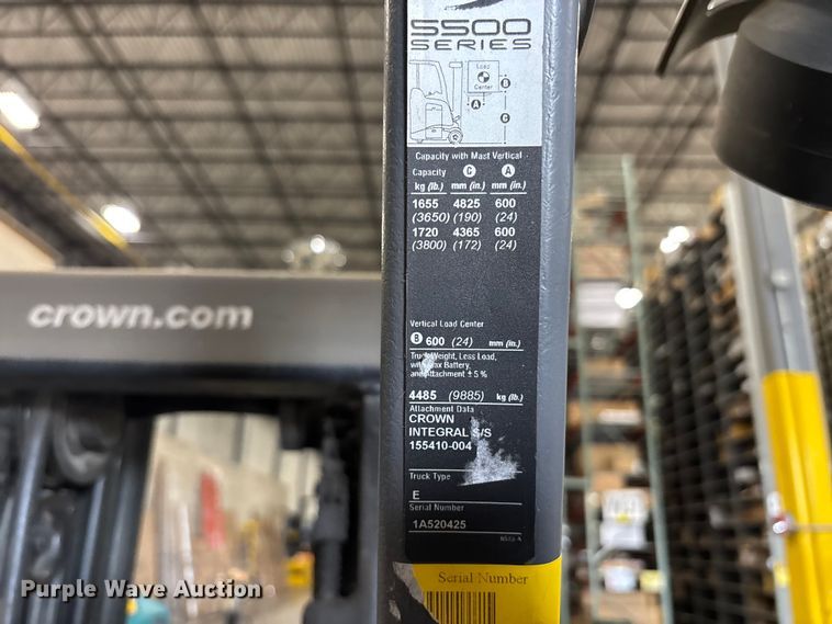 image for item DU0488 2018 Crown RC5545-40 order picker