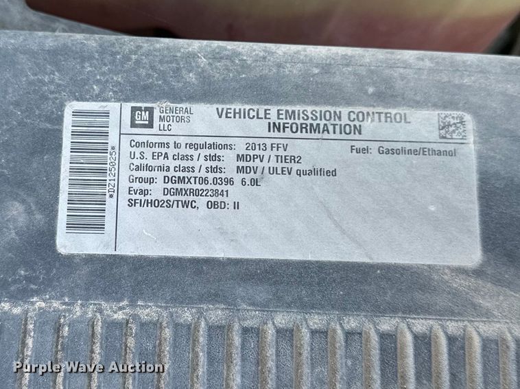 image for item DV0899 2013 Chevrolet Silverado 2500HD pickup truck