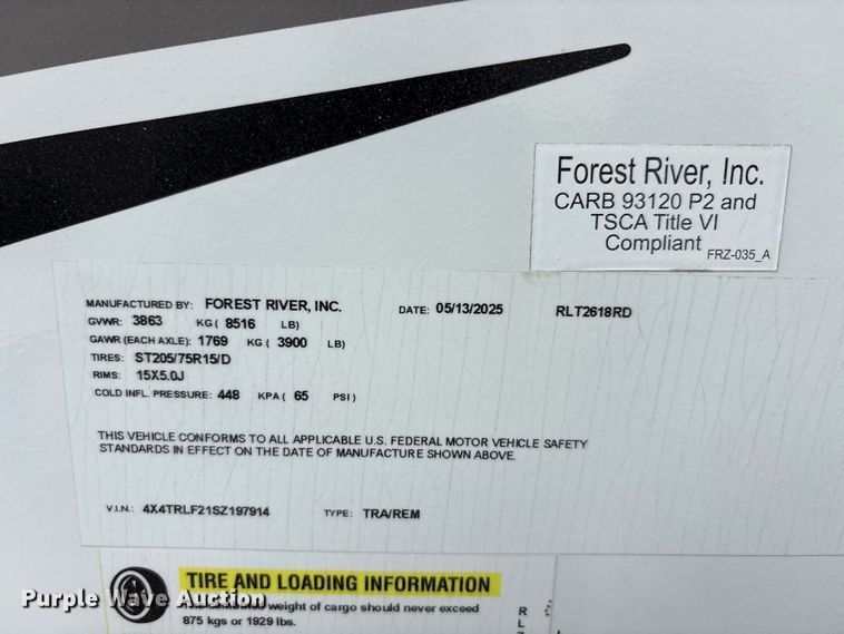 image for item DV8503 2025 Rockwood Lite Weight Trailers Forest River camper