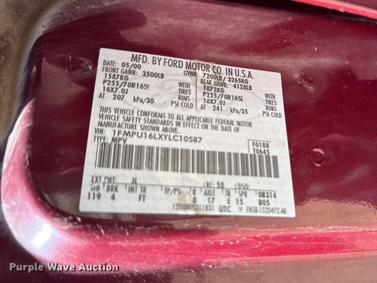 image for item DZ4428 2000 Ford Expedition SUV