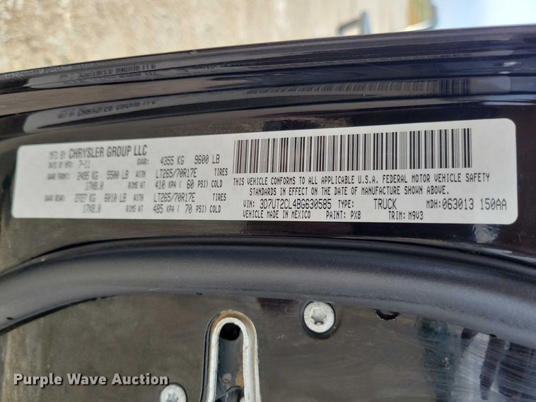 image for item DZ7020 2011 Dodge Ram 2500 Crew Cab pickup truck