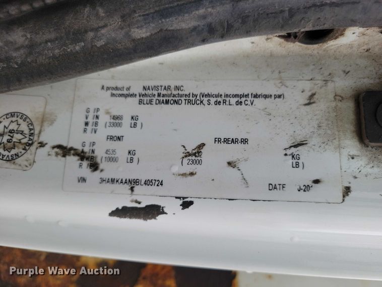 image for item DZ7036 2011 International MA035 refuse truck