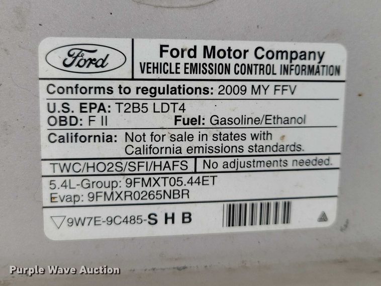image for item DZ7043 2009 Ford F150 Ext. Cab pickup truck