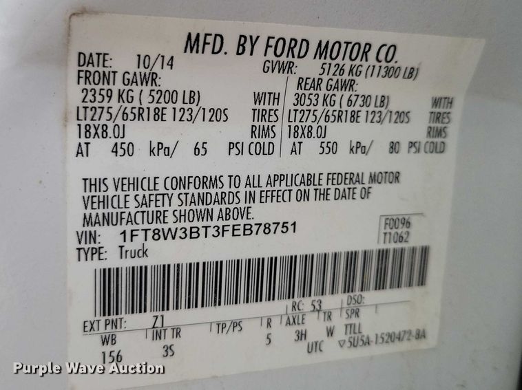 image for item DZ7044 2015 Ford F350 Super Duty Crew Cab pickup truck