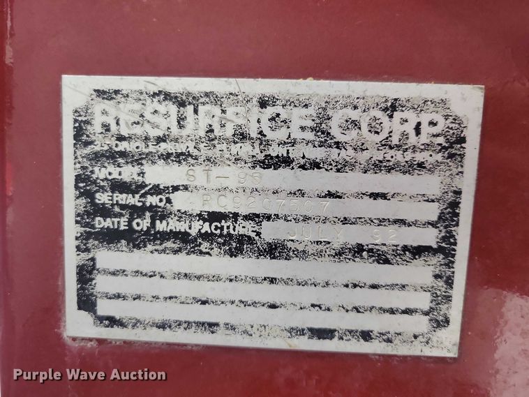 image for item DZ7055 1992 Olympia ST-95 ice resurfacer