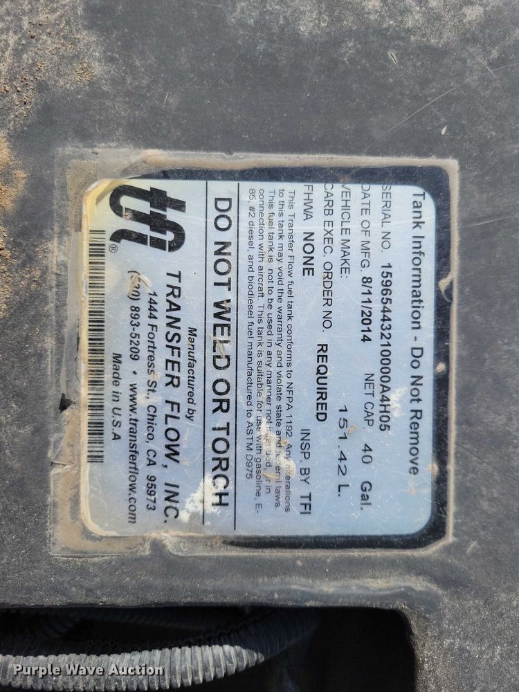 image for item DZ7057 2014 Transfer Flow  fuel tank