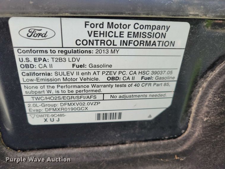 image for item DZ7062 2013 Ford Fusion  