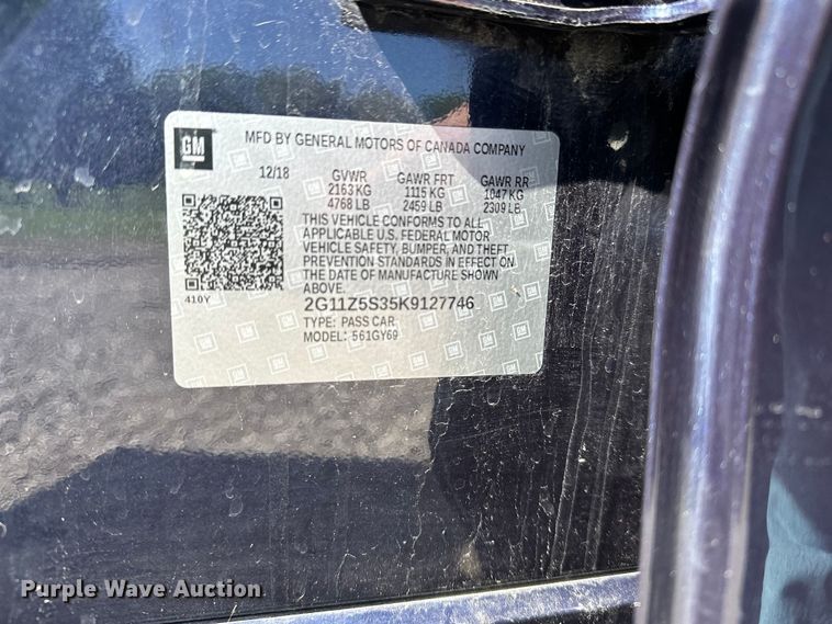 image for item EA4838 2019 Chevrolet Impala LT 