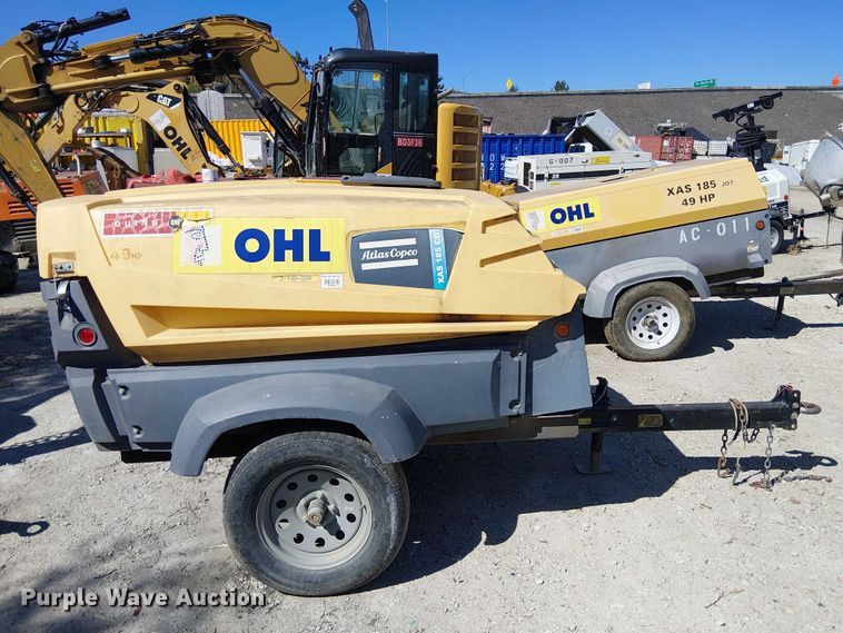 image for item EE5306 2019 Atlas Copco XAS 185 air compressor
