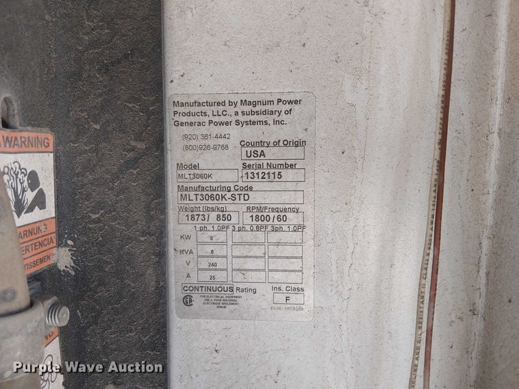 image for item EE5307 2013 Magnum MLT3060K 01 light plant