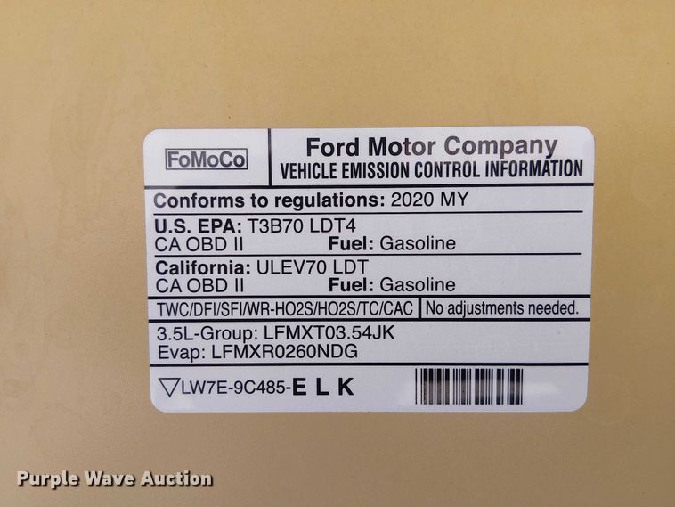 image for item EE5315 2020 Ford F150 Ext. Cab pickup truck