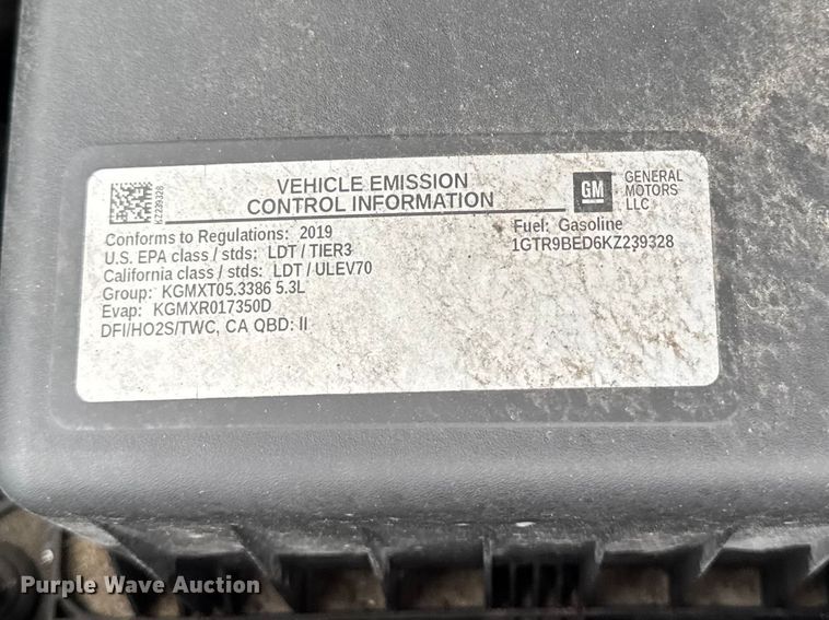 image for item EF2460 2019 GMC Sierra 1500 Ext. Cab pickup truck