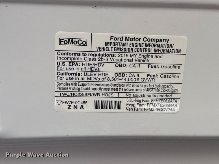 image for item EG8931 2015 Ford E350 shuttle bus