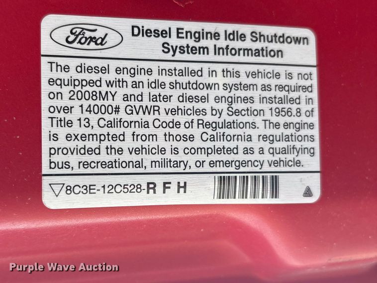 image for item EG8959 2008 Ford F450 Super Duty flatbed truck