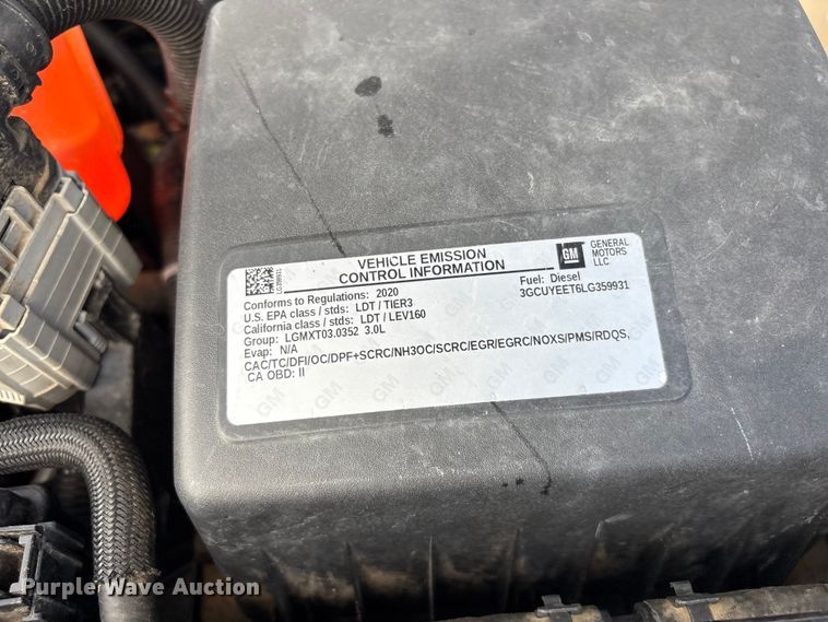 image for item EG8992 2020 Chevrolet Silverado Z71 Texas Edition Crew Cab pickup truck