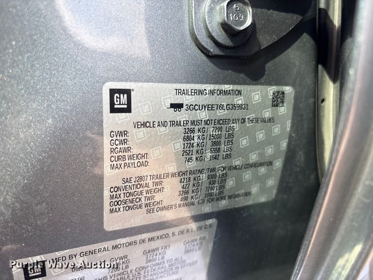 image for item EG8992 2020 Chevrolet Silverado Z71 Texas Edition Crew Cab pickup truck